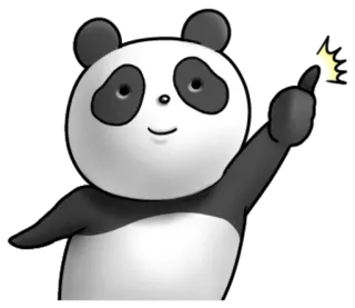 ☝ ad9eb51b パンダ, 中指, 不快, 漫画, 動物, 失礼 telegram sticker
