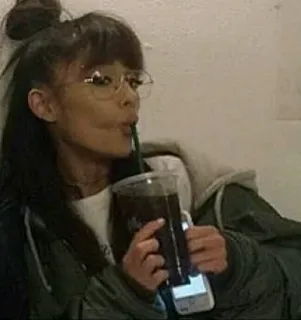 🌿 59215bbc woman, drinking, beverage, glasses, person, portrait telegram sticker