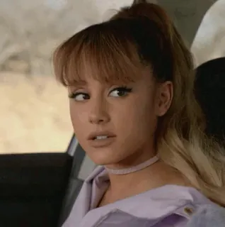 📀 8aa6ab89 Ariana Grande celebrity, singer, pop star, portrait, facial expression, woman telegram sticker