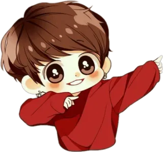 😁 0b4bc73b dessin animé, anime, garçon, mignon, kawaii, illustration whatsapp sticker