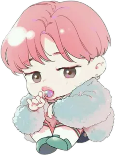 😔 0dbbf772 Chibi, Animé, Sucette, Mignon, Dessin animé, Kawaii, Autocollant whatsapp sticker