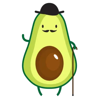 avocado whatsapp stickers