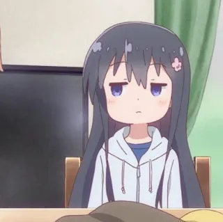 🌸 6ef10702 สาวอนิเมะ, เบื่อ, การ์ตูน, ภาพประกอบ, น่ารัก, ตัวละคร telegram sticker