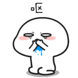 🤮 2e0c559a 口x 이모지, 귀여운, 만화, 슬픈 telegram sticker