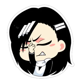 😑 c70b6439 Q版, 动漫风格, 悲伤, 卡通, 情感, 表情, 角色 telegram sticker