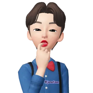 🤔 f3fe511e @jonaf.zan Kartun, Avatar, Pria, Ilustrasi whatsapp sticker