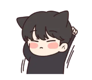 🐾 1b0bdeb9 кошачьи ушки, милый, мультфильм, каваий, аниме telegram sticker