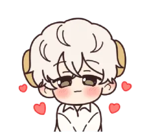 🥰 72192fda милый, каваи, сердечки, овца, очаровательный, анимированный, чиби telegram sticker