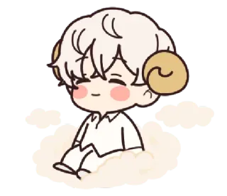 ☁️ 7e2438e1 овца, милый, каваий, мультик, животное, облако, сонный telegram sticker
