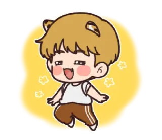 🌼 bbf21a35 Мультфильм, Персонаж, Милый, Стикер, Счастливый, Мальчик telegram sticker