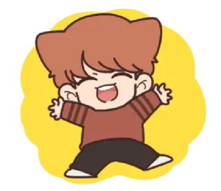 😄 cc508b05 Мультфильм, Аниме, Счастливый, Каваий, Милый telegram sticker