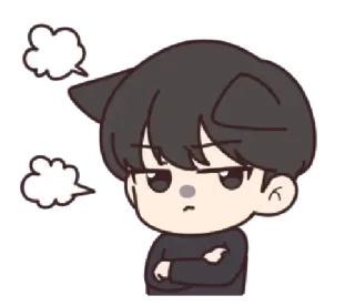 😤 e43fa953 Мультфильм, Персонаж, Милый, Эмодзи, Выражение, Злой telegram sticker