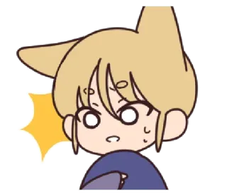 😨 e587745b Аниме, Кот, Удивлен, Эмоция, Мультфильм, В шоке telegram sticker