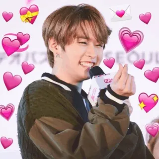 🍪 f187ab42 cuore, amore, kpop, idol, sorriso, carino whatsapp sticker