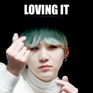 😍 24caa4ca LOVING IT kpop, serduszko z palców, uwielbiam to, słodki, koreański pop telegram sticker