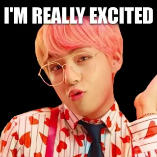 🤩 d6b0aa5f I'M REALLY EXCITED podekscytowany/a, osoba, okulary, uroczy/a, szczęśliwy/a telegram sticker