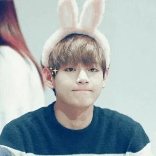 🖤 1ae72abb 人, 肖像, 可爱, 兔子, 耳朵, 韩语 telegram sticker