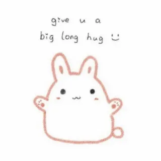 💗 d3320ff7 give u a
big long hug :) 兔子, 拥抱, 可爱, 卡通, 动物, 问候, 爱 telegram sticker