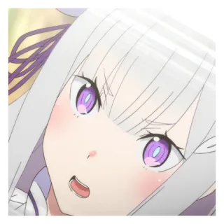🔪 080c6c43 Emilia Re:Zero − Starting Life in Another World アニメ, エミリア, リゼロ, かわいい, 女の子 telegram sticker