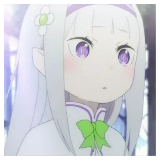🗝 0a9bcfe4 Emilia Re:Zero アニメ, マンガ, エミリア, リゼロ, 可愛い, 女の子 telegram sticker