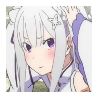 🩺 100b1210 Emilia Re:Zero アニメ, リゼロ, エミリア, 可愛い, ステッカー telegram sticker
