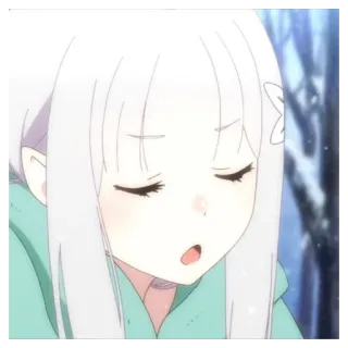 🍼 a7cc54a4 Emilia Re:Zero アニメ, エミリア, Re:ゼロ, ワイフ, 可愛い telegram sticker