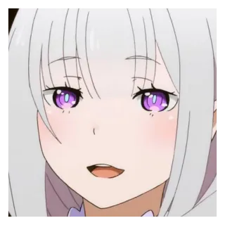 🐇 b58db3b7 Emilia Re:Zero アニメ, 女の子, エミリア, Re:ゼロ, キャラクター telegram sticker