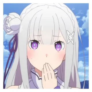 🩺 f7861d62 Emilia Re:Zero − Starting Life in Another World アニメ, 女の子, 可愛い, カワイイ, エミリア, Re:ゼロ telegram sticker