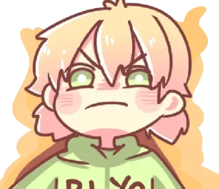 😠 487f3490 I HATE YOU! アニメ, 怒り, 憎しみ, 漫画, 怒った, 顔, 表情, ファンアート telegram sticker