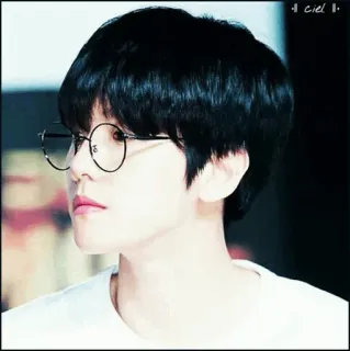 🕸 df408423 Ciel person, mann, brille, koreanisch whatsapp sticker