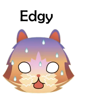 🐱 09f9b9ca Eday chat, sueur, emoji, autocollant, choqué, animal whatsapp sticker