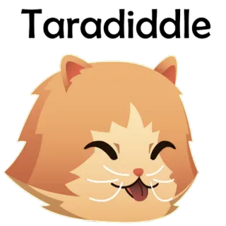 🐱 17dec248 Taradiddle chat, animal, autocollant, mignon, langue, drôle whatsapp sticker