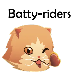 🐱 65db27f1 Botty-riders chat, emoji, mignon, animal, illustration, sticker, clin d'oeil whatsapp sticker