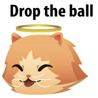 🐱 89452567 chat, auréole, mignon, ange, animal, autocollant, animal de compagnie whatsapp sticker