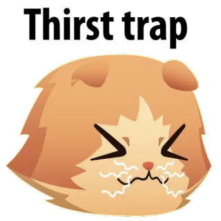 🐱 da2f71bb chat, autocollant, animal, orange, dessin animé, expression, dégoût whatsapp sticker