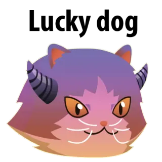 🐱 e49050f7 chat, diable, cornes, animal, démon, monstre, autocollant, mignon whatsapp sticker