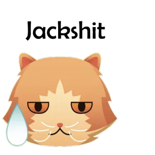 🐱 f4665e39 jackshit chat, rien, offensant, mème whatsapp sticker