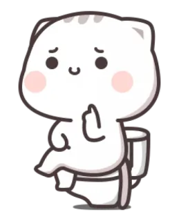 🙁 dd75072d mèo, ngón giữa, thô lỗ, xúc phạm, nhà vệ sinh, nhãn dán telegram sticker