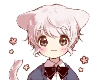 🍭 16793f9a Anime, Kawaii, Chat, Mignon, Dessin animé telegram sticker