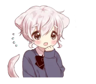 cute cat ear boy edited by @KITTEAS whatsapp stickers