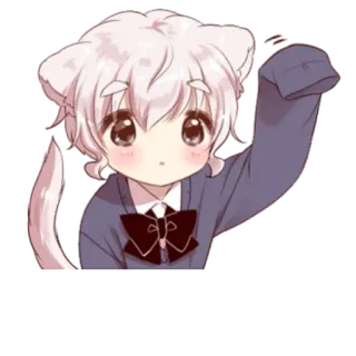 🥺 638dcf59 Anime, Kawaii, Imut, Kucing, Telinga, Menggemaskan, Manga telegram sticker
