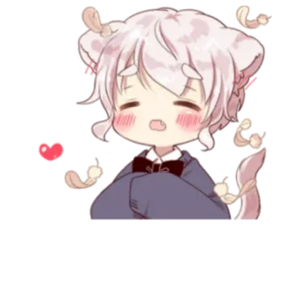 cute cat ear boy edited by @KITTEAS telegram stickers