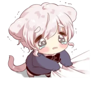 😭 930d214d Anime, Chibi, Menangis, Sedih, Lucu, Kawaii telegram sticker