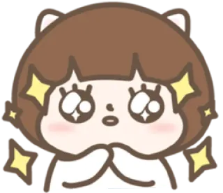 😍 ab676c37 卡通, 可爱, 女孩, 闪亮, 可爱, 动漫 telegram sticker