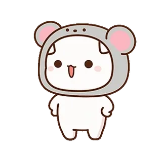👩‍🚀 2aa91b79 Hoạt hình, Dễ thương, Động vật, Nhân vật, Hình dán, Kawaii, Gấu, Chuột telegram sticker