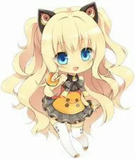 🙋 1081a0f1 Anime, Chibi, Kawaii, Bonito, Menina, Desenho animado telegram sticker