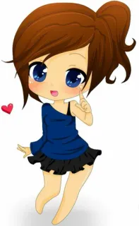 ❤️ e8f0e0c2 Chibi, Desenho animado, Garota, Anime, Fofo, Doce, Ilustração telegram sticker