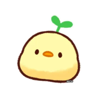 😳 45a92d65 poussin, germe, mignon, animal, kawaii, poulet telegram sticker