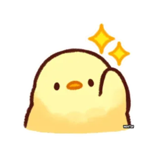 ✨ 9b1bf6d4 poussin, mignon, paillette, kawaii, animal, jaune, dessin animé telegram sticker