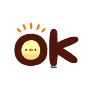 👍 ee755edc ok ok, mignon, poule, jaune, positif telegram sticker